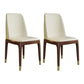 Glam Style Rubberwood Chair Solid Back Side Kitchen Dining Room Chairs Off-White 2 Piece Set Walnut Clearhalo ' kitchen&dining_furn' 'Dining Chairs' 'Dining Tables & Seating' 'dining_chair' 'furn' 'furn_dining_chair' 'Furniture' 'furniture_dining_chair' 'Kitchen & Dining Furniture' 'kitchen' 3724954