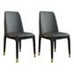 Glam Style Rubberwood Chair Solid Back Side Kitchen Dining Room Chairs Dark Gray 2 Piece Set Black Clearhalo ' kitchen&dining_furn' 'Dining Chairs' 'Dining Tables & Seating' 'dining_chair' 'furn' 'furn_dining_chair' 'Furniture' 'furniture_dining_chair' 'Kitchen & Dining Furniture' 'kitchen' 3724957