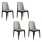 Glam Style Rubberwood Chair Solid Back Side Kitchen Dining Room Chairs Light Gray 4 Piece Set Black Clearhalo ' kitchen&dining_furn' 'Dining Chairs' 'Dining Tables & Seating' 'dining_chair' 'furn' 'furn_dining_chair' 'Furniture' 'furniture_dining_chair' 'Kitchen & Dining Furniture' 'kitchen' 3724961