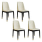 Glam Style Rubberwood Chair Solid Back Side Kitchen Dining Room Chairs Off-White 4 Piece Set Black Clearhalo ' kitchen&dining_furn' 'Dining Chairs' 'Dining Tables & Seating' 'dining_chair' 'furn' 'furn_dining_chair' 'Furniture' 'furniture_dining_chair' 'Kitchen & Dining Furniture' 'kitchen' 3724964