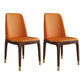 Glam Style Rubberwood Chair Solid Back Side Kitchen Dining Room Chairs Orange 2 Piece Set Walnut Clearhalo ' kitchen&dining_furn' 'Dining Chairs' 'Dining Tables & Seating' 'dining_chair' 'furn' 'furn_dining_chair' 'Furniture' 'furniture_dining_chair' 'Kitchen & Dining Furniture' 'kitchen' 3724966