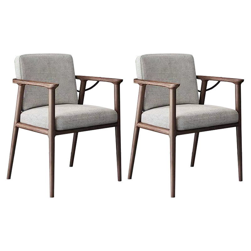 Traditional Style Ash Wood Chairs Solid Back Arm Kitchen Dining Chairs Grey 2 Piece Set Clearhalo ' kitchen&dining_furn' 'Dining Chairs' 'Dining Tables & Seating' 'dining_chair' 'furn' 'furn_dining_chair' 'Furniture' 'furniture_dining_chair' 'Kitchen & Dining Furniture' 'kitchen' 3724974