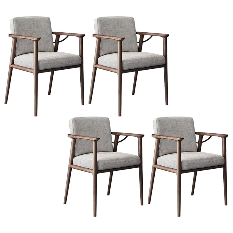 Traditional Style Ash Wood Chairs Solid Back Arm Kitchen Dining Chairs Grey 4 Piece Set Clearhalo ' kitchen&dining_furn' 'Dining Chairs' 'Dining Tables & Seating' 'dining_chair' 'furn' 'furn_dining_chair' 'Furniture' 'furniture_dining_chair' 'Kitchen & Dining Furniture' 'kitchen' 3724975