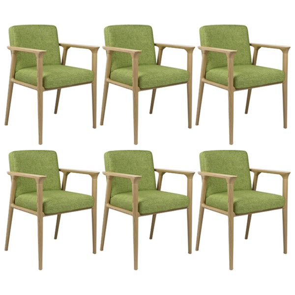 Traditional Style Ash Wood Chairs Solid Back Arm Kitchen Dining Chairs Green 6 Piece Set Clearhalo ' kitchen&dining_furn' 'Dining Chairs' 'Dining Tables & Seating' 'dining_chair' 'furn' 'furn_dining_chair' 'Furniture' 'furniture_dining_chair' 'Kitchen & Dining Furniture' 'kitchen' 3724990