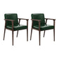 Traditional Style Ash Wood Chairs Solid Back Arm Kitchen Dining Chairs Blackish Green 2 Piece Set Clearhalo ' kitchen&dining_furn' 'Dining Chairs' 'Dining Tables & Seating' 'dining_chair' 'furn' 'furn_dining_chair' 'Furniture' 'furniture_dining_chair' 'Kitchen & Dining Furniture' 'kitchen' 3724992