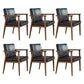 Traditional Style Ash Wood Chairs Solid Back Arm Kitchen Dining Chairs Black 6 Piece Set Clearhalo ' kitchen&dining_furn' 'Dining Chairs' 'Dining Tables & Seating' 'dining_chair' 'furn' 'furn_dining_chair' 'Furniture' 'furniture_dining_chair' 'Kitchen & Dining Furniture' 'kitchen' 3725001