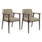 Traditional Style Ash Wood Chairs Solid Back Arm Kitchen Dining Chairs Off-White 2 Piece Set Clearhalo ' kitchen&dining_furn' 'Dining Chairs' 'Dining Tables & Seating' 'dining_chair' 'furn' 'furn_dining_chair' 'Furniture' 'furniture_dining_chair' 'Kitchen & Dining Furniture' 'kitchen' 3725005