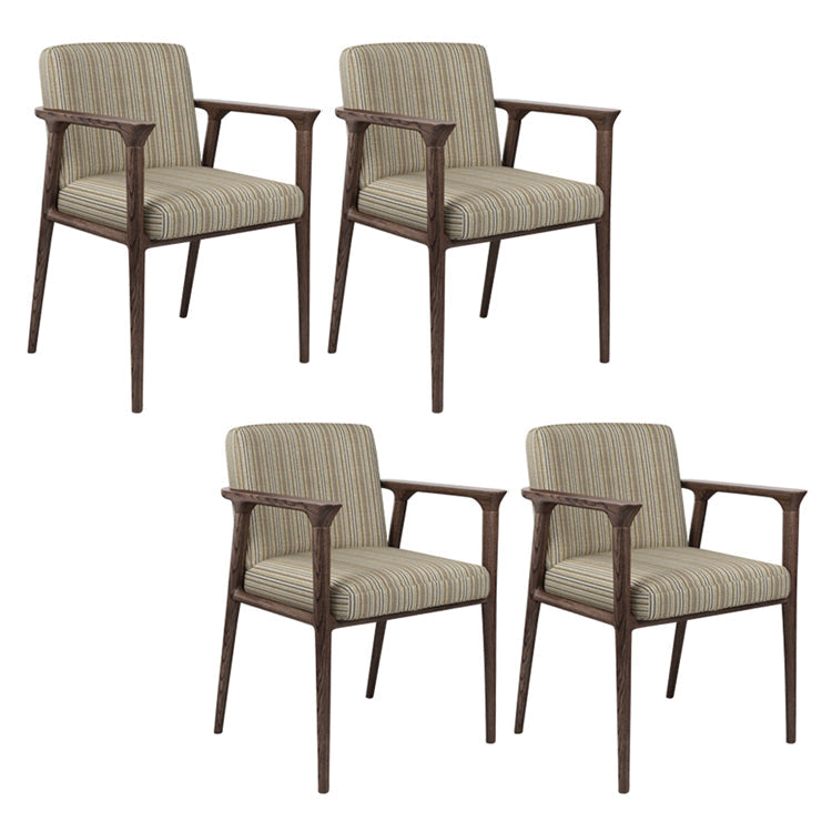 Traditional Style Ash Wood Chairs Solid Back Arm Kitchen Dining Chairs Off-White 4 Piece Set Clearhalo ' kitchen&dining_furn' 'Dining Chairs' 'Dining Tables & Seating' 'dining_chair' 'furn' 'furn_dining_chair' 'Furniture' 'furniture_dining_chair' 'Kitchen & Dining Furniture' 'kitchen' 3725006