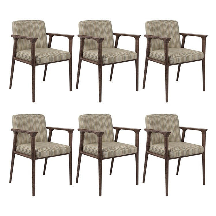 Traditional Style Ash Wood Chairs Solid Back Arm Kitchen Dining Chairs Off-White 6 Piece Set Clearhalo ' kitchen&dining_furn' 'Dining Chairs' 'Dining Tables & Seating' 'dining_chair' 'furn' 'furn_dining_chair' 'Furniture' 'furniture_dining_chair' 'Kitchen & Dining Furniture' 'kitchen' 3725007