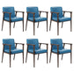 Traditional Style Ash Wood Chairs Solid Back Arm Kitchen Dining Chairs Blue 6 Piece Set Clearhalo ' kitchen&dining_furn' 'Dining Chairs' 'Dining Tables & Seating' 'dining_chair' 'furn' 'furn_dining_chair' 'Furniture' 'furniture_dining_chair' 'Kitchen & Dining Furniture' 'kitchen' 3725010