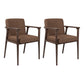 Traditional Style Ash Wood Chairs Solid Back Arm Kitchen Dining Chairs Brown 2 Piece Set Clearhalo ' kitchen&dining_furn' 'Dining Chairs' 'Dining Tables & Seating' 'dining_chair' 'furn' 'furn_dining_chair' 'Furniture' 'furniture_dining_chair' 'Kitchen & Dining Furniture' 'kitchen' 3725011