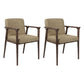 Traditional Style Ash Wood Chairs Solid Back Arm Kitchen Dining Chairs Beige 2 Piece Set Clearhalo ' kitchen&dining_furn' 'Dining Chairs' 'Dining Tables & Seating' 'dining_chair' 'furn' 'furn_dining_chair' 'Furniture' 'furniture_dining_chair' 'Kitchen & Dining Furniture' 'kitchen' 3725014