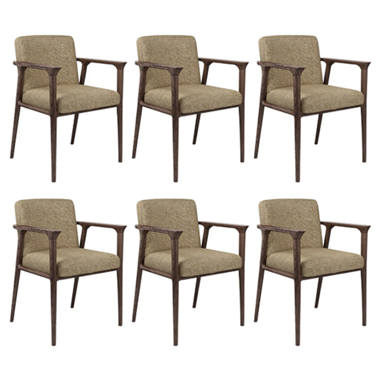 Traditional Style Ash Wood Chairs Solid Back Arm Kitchen Dining Chairs Beige 6 Piece Set Clearhalo ' kitchen&dining_furn' 'Dining Chairs' 'Dining Tables & Seating' 'dining_chair' 'furn' 'furn_dining_chair' 'Furniture' 'furniture_dining_chair' 'Kitchen & Dining Furniture' 'kitchen' 3725016