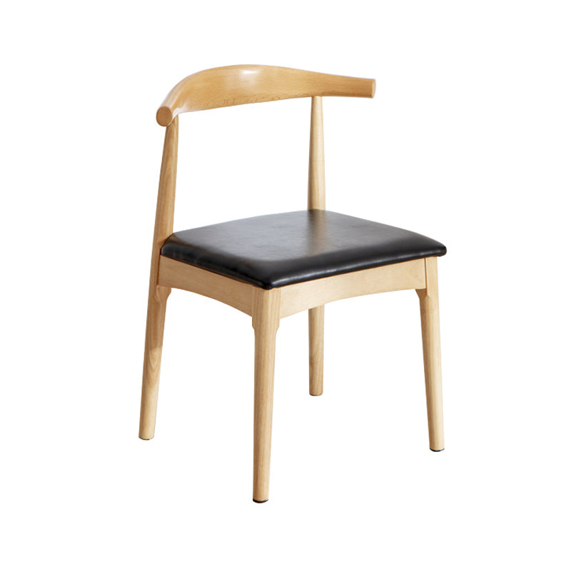 Scandinavian Style Wood Dining Chairs Dining Room Open Back Dining Side Armless Chair Black 1 Piece Clearhalo ' kitchen&dining_furn' 'Dining Chairs' 'Dining Tables & Seating' 'dining_chair' 'furn' 'furn_dining_chair' 'Furniture' 'furniture_dining_chair' 'Kitchen & Dining Furniture' 'kitchen' 3725031