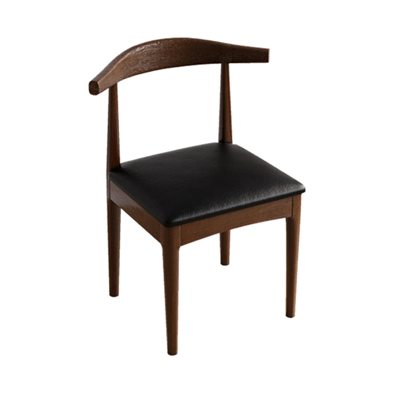 Scandinavian Style Wood Dining Chairs Dining Room Open Back Dining Side Armless Chair Matte Black 1 Piece Clearhalo ' kitchen&dining_furn' 'Dining Chairs' 'Dining Tables & Seating' 'dining_chair' 'furn' 'furn_dining_chair' 'Furniture' 'furniture_dining_chair' 'Kitchen & Dining Furniture' 'kitchen' 3725040