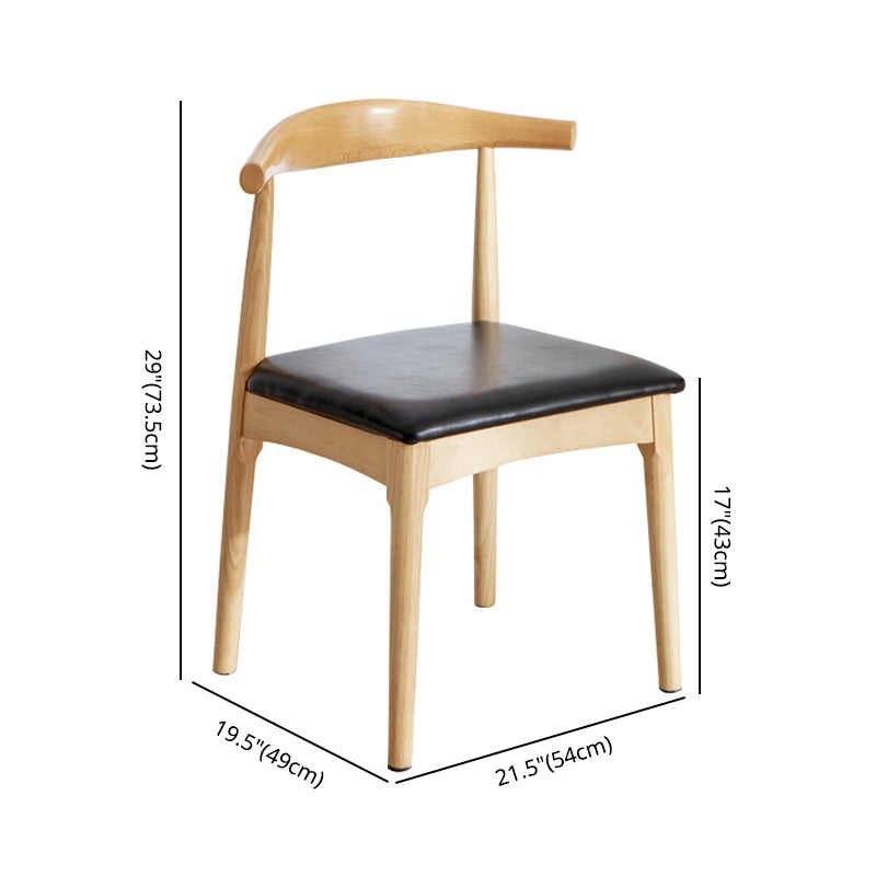 Scandinavian Style Wood Dining Chairs Dining Room Open Back Dining Side Armless Chair Clearhalo ' kitchen&dining_furn' 'Dining Chairs' 'Dining Tables & Seating' 'dining_chair' 'furn' 'furn_dining_chair' 'Furniture' 'furniture_dining_chair' 'Kitchen & Dining Furniture' 'kitchen' 3725041