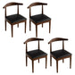 Scandinavian Style Wood Dining Chairs Dining Room Open Back Dining Side Armless Chair Matte Black 4 Piece Set Clearhalo ' kitchen&dining_furn' 'Dining Chairs' 'Dining Tables & Seating' 'dining_chair' 'furn' 'furn_dining_chair' 'Furniture' 'furniture_dining_chair' 'Kitchen & Dining Furniture' 'kitchen' 3725043