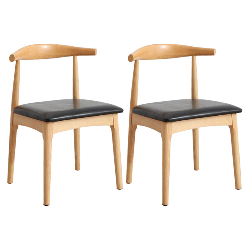 Scandinavian Style Wood Dining Chairs Dining Room Open Back Dining Side Armless Chair Black 2 Piece Set Clearhalo ' kitchen&dining_furn' 'Dining Chairs' 'Dining Tables & Seating' 'dining_chair' 'furn' 'furn_dining_chair' 'Furniture' 'furniture_dining_chair' 'Kitchen & Dining Furniture' 'kitchen' 3725049