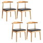 Scandinavian Style Wood Dining Chairs Dining Room Open Back Dining Side Armless Chair Black 4 Piece Set Clearhalo ' kitchen&dining_furn' 'Dining Chairs' 'Dining Tables & Seating' 'dining_chair' 'furn' 'furn_dining_chair' 'Furniture' 'furniture_dining_chair' 'Kitchen & Dining Furniture' 'kitchen' 3725051