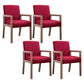 Country Style Pine Wood Chair Set Solid Back Dining Armchairs for Kitchen Dark Red 4 Piece Set Clearhalo ' kitchen&dining_furn' 'Dining Chairs' 'Dining Tables & Seating' 'dining_chair' 'furn' 'furn_dining_chair' 'Furniture' 'furniture_dining_chair' 'Kitchen & Dining Furniture' 'kitchen' 3725057