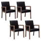 Country Style Pine Wood Chair Set Solid Back Dining Armchairs for Kitchen Black 4 Piece Set Clearhalo ' kitchen&dining_furn' 'Dining Chairs' 'Dining Tables & Seating' 'dining_chair' 'furn' 'furn_dining_chair' 'Furniture' 'furniture_dining_chair' 'Kitchen & Dining Furniture' 'kitchen' 3725063