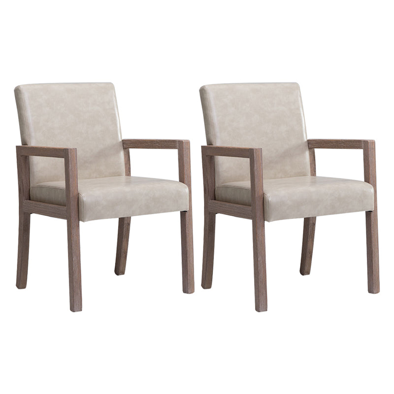 Country Style Pine Wood Chair Set Solid Back Dining Armchairs for Kitchen Light Beige 2 Piece Set Clearhalo ' kitchen&dining_furn' 'Dining Chairs' 'Dining Tables & Seating' 'dining_chair' 'furn' 'furn_dining_chair' 'Furniture' 'furniture_dining_chair' 'Kitchen & Dining Furniture' 'kitchen' 3725066