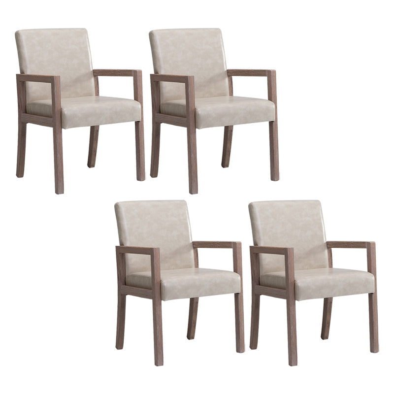 Country Style Pine Wood Chair Set Solid Back Dining Armchairs for Kitchen Light Beige 4 Piece Set Clearhalo ' kitchen&dining_furn' 'Dining Chairs' 'Dining Tables & Seating' 'dining_chair' 'furn' 'furn_dining_chair' 'Furniture' 'furniture_dining_chair' 'Kitchen & Dining Furniture' 'kitchen' 3725067