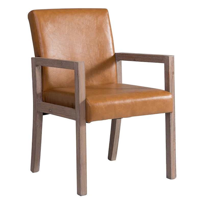 Country Style Pine Wood Chair Set Solid Back Dining Armchairs for Kitchen Orange 1 Piece Clearhalo ' kitchen&dining_furn' 'Dining Chairs' 'Dining Tables & Seating' 'dining_chair' 'furn' 'furn_dining_chair' 'Furniture' 'furniture_dining_chair' 'Kitchen & Dining Furniture' 'kitchen' 3725071