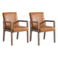 Country Style Pine Wood Chair Set Solid Back Dining Armchairs for Kitchen Orange 2 Piece Set Clearhalo ' kitchen&dining_furn' 'Dining Chairs' 'Dining Tables & Seating' 'dining_chair' 'furn' 'furn_dining_chair' 'Furniture' 'furniture_dining_chair' 'Kitchen & Dining Furniture' 'kitchen' 3725072
