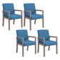 Country Style Pine Wood Chair Set Solid Back Dining Armchairs for Kitchen Blue 4 Piece Set Clearhalo ' kitchen&dining_furn' 'Dining Chairs' 'Dining Tables & Seating' 'dining_chair' 'furn' 'furn_dining_chair' 'Furniture' 'furniture_dining_chair' 'Kitchen & Dining Furniture' 'kitchen' 3725079