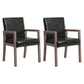 Country Style Pine Wood Chair Set Solid Back Dining Armchairs for Kitchen Blackish Green 2 Piece Set Clearhalo ' kitchen&dining_furn' 'Dining Chairs' 'Dining Tables & Seating' 'dining_chair' 'furn' 'furn_dining_chair' 'Furniture' 'furniture_dining_chair' 'Kitchen & Dining Furniture' 'kitchen' 3725090
