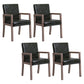 Country Style Pine Wood Chair Set Solid Back Dining Armchairs for Kitchen Blackish Green 4 Piece Set Clearhalo ' kitchen&dining_furn' 'Dining Chairs' 'Dining Tables & Seating' 'dining_chair' 'furn' 'furn_dining_chair' 'Furniture' 'furniture_dining_chair' 'Kitchen & Dining Furniture' 'kitchen' 3725091