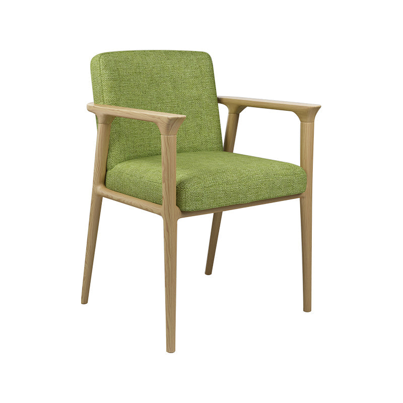 Traditional Style Ash Wood Chairs Solid Back Arm Kichen Dining Rooms Chair Green 1 Piece Clearhalo ' kitchen&dining_furn' 'Dining Chairs' 'Dining Tables & Seating' 'dining_chair' 'furn' 'furn_dining_chair' 'Furniture' 'furniture_dining_chair' 'Kitchen & Dining Furniture' 'kitchen' 3725095