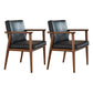 Traditional Style Ash Wood Chairs Solid Back Arm Kichen Dining Rooms Chair Black 2 Piece Set Clearhalo ' kitchen&dining_furn' 'Dining Chairs' 'Dining Tables & Seating' 'dining_chair' 'furn' 'furn_dining_chair' 'Furniture' 'furniture_dining_chair' 'Kitchen & Dining Furniture' 'kitchen' 3725115