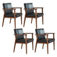 Traditional Style Ash Wood Chairs Solid Back Arm Kichen Dining Rooms Chair Black 4 Piece Set Clearhalo ' kitchen&dining_furn' 'Dining Chairs' 'Dining Tables & Seating' 'dining_chair' 'furn' 'furn_dining_chair' 'Furniture' 'furniture_dining_chair' 'Kitchen & Dining Furniture' 'kitchen' 3725116