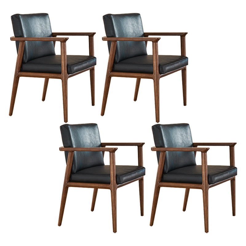 Traditional Style Ash Wood Chairs Solid Back Arm Kichen Dining Rooms Chair Black 4 Piece Set Clearhalo ' kitchen&dining_furn' 'Dining Chairs' 'Dining Tables & Seating' 'dining_chair' 'furn' 'furn_dining_chair' 'Furniture' 'furniture_dining_chair' 'Kitchen & Dining Furniture' 'kitchen' 3725116