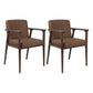 Traditional Style Ash Wood Chairs Solid Back Arm Kichen Dining Rooms Chair Coffee 2 Piece Set Clearhalo ' kitchen&dining_furn' 'Dining Chairs' 'Dining Tables & Seating' 'dining_chair' 'furn' 'furn_dining_chair' 'Furniture' 'furniture_dining_chair' 'Kitchen & Dining Furniture' 'kitchen' 3725121