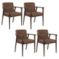 Traditional Style Ash Wood Chairs Solid Back Arm Kichen Dining Rooms Chair Coffee 4 Piece Set Clearhalo ' kitchen&dining_furn' 'Dining Chairs' 'Dining Tables & Seating' 'dining_chair' 'furn' 'furn_dining_chair' 'Furniture' 'furniture_dining_chair' 'Kitchen & Dining Furniture' 'kitchen' 3725122