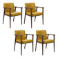 Traditional Style Ash Wood Chairs Solid Back Arm Kichen Dining Rooms Chair Yellow 4 Piece Set Clearhalo ' kitchen&dining_furn' 'Dining Chairs' 'Dining Tables & Seating' 'dining_chair' 'furn' 'furn_dining_chair' 'Furniture' 'furniture_dining_chair' 'Kitchen & Dining Furniture' 'kitchen' 3725125