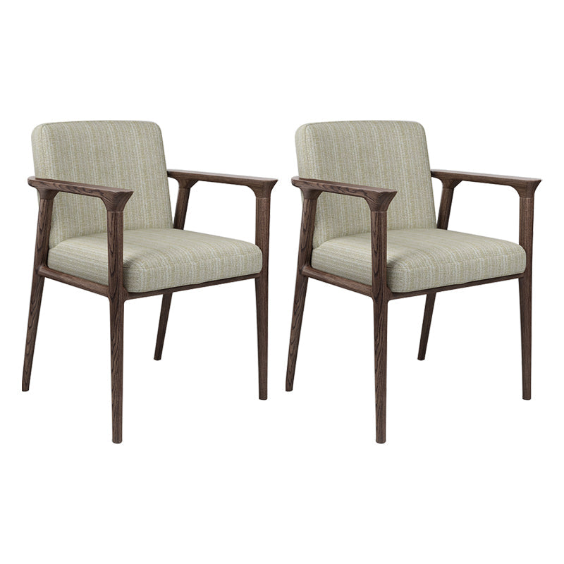 Traditional Style Ash Wood Chairs Solid Back Arm Kichen Dining Rooms Chair Light Beige 2 Piece Set Clearhalo ' kitchen&dining_furn' 'Dining Chairs' 'Dining Tables & Seating' 'dining_chair' 'furn' 'furn_dining_chair' 'Furniture' 'furniture_dining_chair' 'Kitchen & Dining Furniture' 'kitchen' 3725127