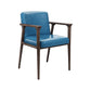 Traditional Style Ash Wood Chairs Solid Back Arm Kichen Dining Rooms Chair Blue 1 Piece Clearhalo ' kitchen&dining_furn' 'Dining Chairs' 'Dining Tables & Seating' 'dining_chair' 'furn' 'furn_dining_chair' 'Furniture' 'furniture_dining_chair' 'Kitchen & Dining Furniture' 'kitchen' 3725129