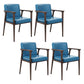 Traditional Style Ash Wood Chairs Solid Back Arm Kichen Dining Rooms Chair Blue 4 Piece Set Clearhalo ' kitchen&dining_furn' 'Dining Chairs' 'Dining Tables & Seating' 'dining_chair' 'furn' 'furn_dining_chair' 'Furniture' 'furniture_dining_chair' 'Kitchen & Dining Furniture' 'kitchen' 3725131
