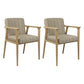 Traditional Style Ash Wood Chairs Solid Back Arm Kichen Dining Rooms Chair Off-White 2 Piece Set Clearhalo ' kitchen&dining_furn' 'Dining Chairs' 'Dining Tables & Seating' 'dining_chair' 'furn' 'furn_dining_chair' 'Furniture' 'furniture_dining_chair' 'Kitchen & Dining Furniture' 'kitchen' 3725133