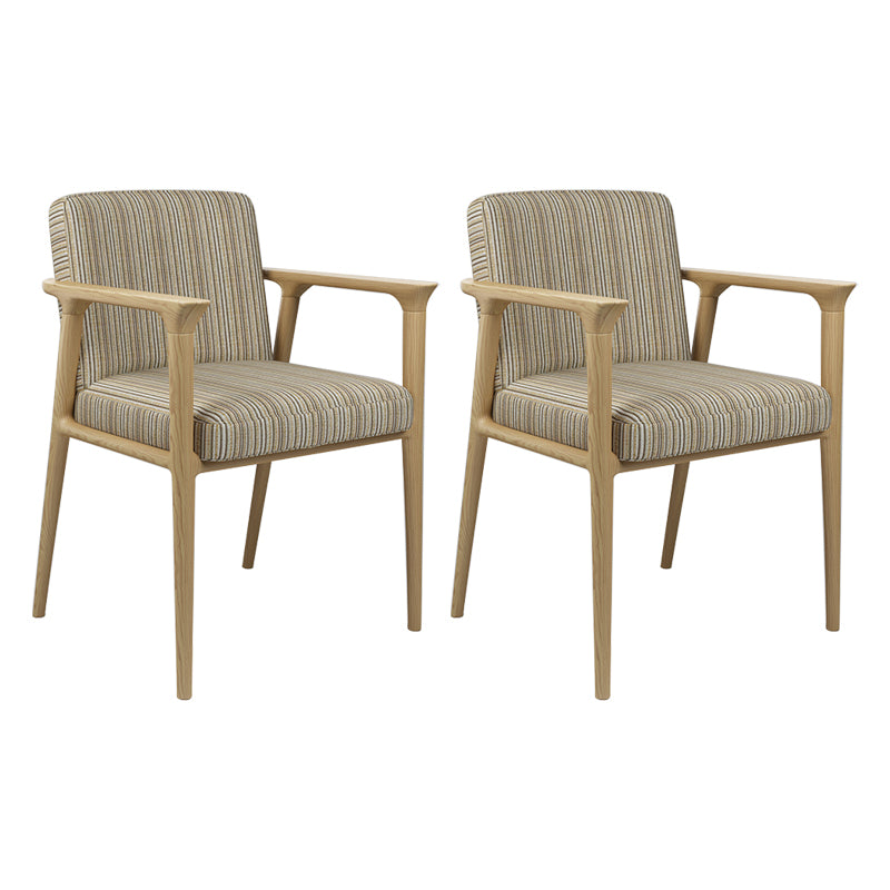 Traditional Style Ash Wood Chairs Solid Back Arm Kichen Dining Rooms Chair Off-White 2 Piece Set Clearhalo ' kitchen&dining_furn' 'Dining Chairs' 'Dining Tables & Seating' 'dining_chair' 'furn' 'furn_dining_chair' 'Furniture' 'furniture_dining_chair' 'Kitchen & Dining Furniture' 'kitchen' 3725133