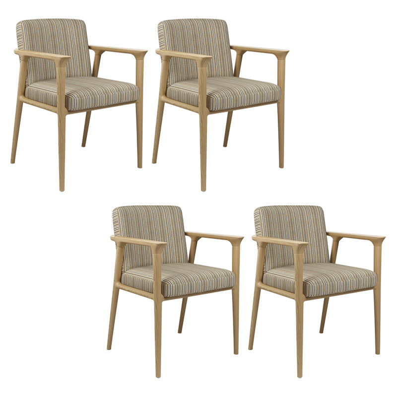 Traditional Style Ash Wood Chairs Solid Back Arm Kichen Dining Rooms Chair Off-White 4 Piece Set Clearhalo ' kitchen&dining_furn' 'Dining Chairs' 'Dining Tables & Seating' 'dining_chair' 'furn' 'furn_dining_chair' 'Furniture' 'furniture_dining_chair' 'Kitchen & Dining Furniture' 'kitchen' 3725134