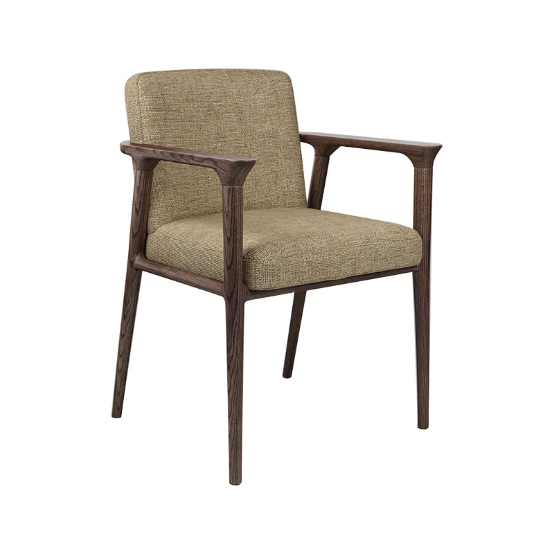 Traditional Style Ash Wood Chairs Solid Back Arm Kichen Dining Rooms Chair Beige 1 Piece Clearhalo ' kitchen&dining_furn' 'Dining Chairs' 'Dining Tables & Seating' 'dining_chair' 'furn' 'furn_dining_chair' 'Furniture' 'furniture_dining_chair' 'Kitchen & Dining Furniture' 'kitchen' 3725135
