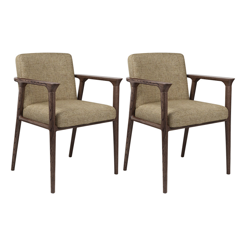 Traditional Style Ash Wood Chairs Solid Back Arm Kichen Dining Rooms Chair Beige 2 Piece Set Clearhalo ' kitchen&dining_furn' 'Dining Chairs' 'Dining Tables & Seating' 'dining_chair' 'furn' 'furn_dining_chair' 'Furniture' 'furniture_dining_chair' 'Kitchen & Dining Furniture' 'kitchen' 3725136