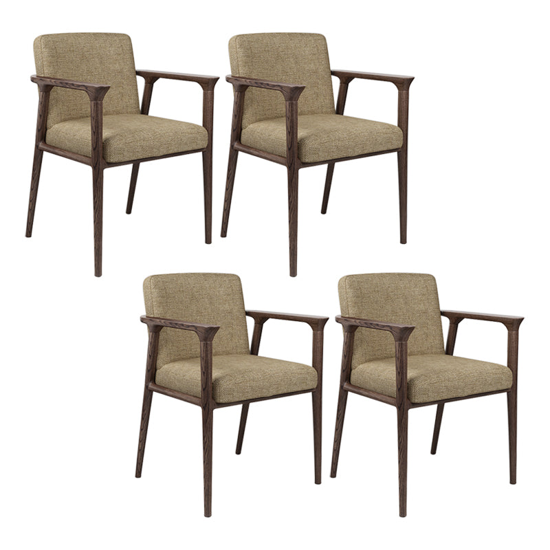 Traditional Style Ash Wood Chairs Solid Back Arm Kichen Dining Rooms Chair Beige 4 Piece Set Clearhalo ' kitchen&dining_furn' 'Dining Chairs' 'Dining Tables & Seating' 'dining_chair' 'furn' 'furn_dining_chair' 'Furniture' 'furniture_dining_chair' 'Kitchen & Dining Furniture' 'kitchen' 3725137