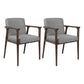 Traditional Style Ash Wood Chairs Solid Back Arm Kichen Dining Rooms Chair Grey 2 Piece Set Clearhalo ' kitchen&dining_furn' 'Dining Chairs' 'Dining Tables & Seating' 'dining_chair' 'furn' 'furn_dining_chair' 'Furniture' 'furniture_dining_chair' 'Kitchen & Dining Furniture' 'kitchen' 3725140