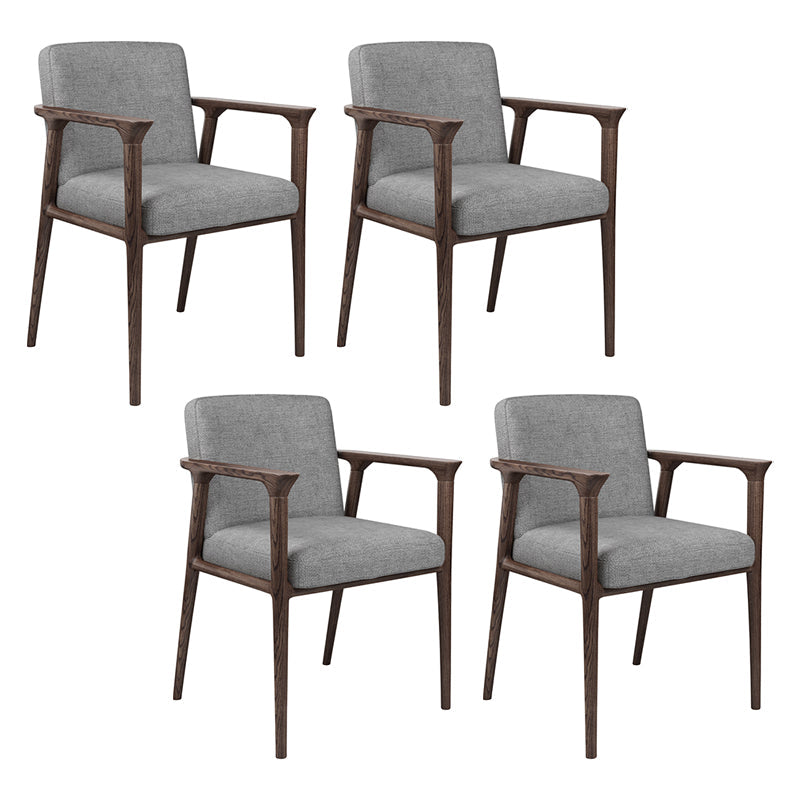 Traditional Style Ash Wood Chairs Solid Back Arm Kichen Dining Rooms Chair Grey 4 Piece Set Clearhalo ' kitchen&dining_furn' 'Dining Chairs' 'Dining Tables & Seating' 'dining_chair' 'furn' 'furn_dining_chair' 'Furniture' 'furniture_dining_chair' 'Kitchen & Dining Furniture' 'kitchen' 3725141